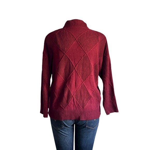 Oxblood Red Turtleneck Sweater Plus - 3X - Picture 4 of 4